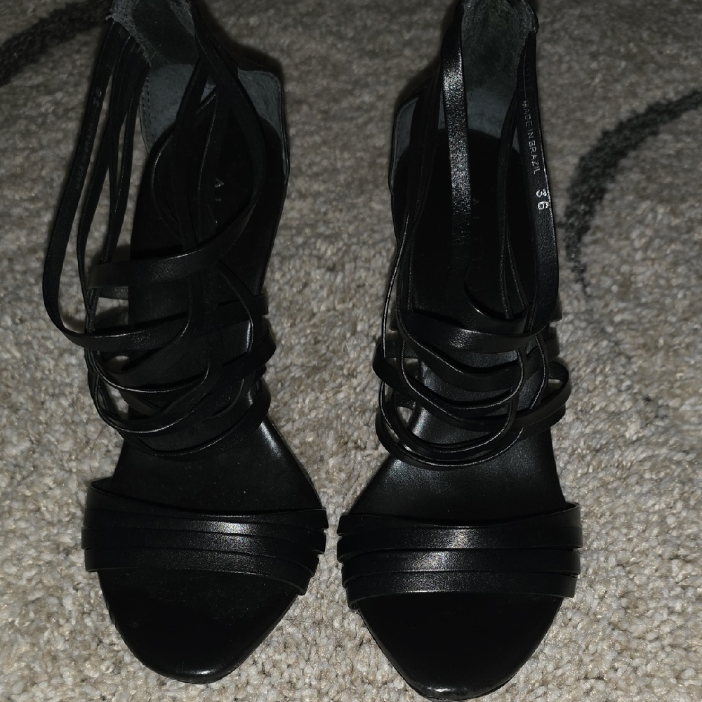 Aldo Black Strappy Heels